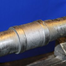 Zużyty wał wymagający szybkiej naprawy Zużyty wał wymagający szybkiej naprawy