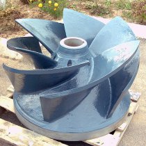 Wirnik pompy pokryty powłoką gwarantującą trwałe zabezpieczenie Wirnik pompy pokryty powłoką gwarantującą trwałe zabezpieczenie