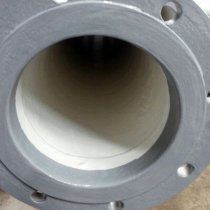 Końcówka rury i powierzchnie przylgowe kołnierza zabezpieczone przed korozją materiałem Belzona 1391T Końcówka rury i powierzchnie przylgowe kołnierza zabezpieczone przed korozją materiałem Belzona 1391T