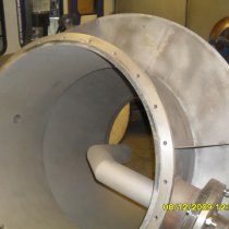 Skruber firmy Venturi po piaskowaniu przed aplikacją Skruber firmy Venturi po piaskowaniu przed aplikacją