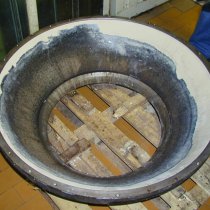 Wykładzina elementu zbiornika naprawiona i zabezpieczona z użyciem materiału Belzona 4111 (Magma-Quartz) Wykładzina elementu zbiornika naprawiona i zabezpieczona z użyciem materiału Belzona 4111 (Magma-Quartz)