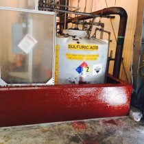 Strefa bezpiecznego przechowywania zabezpieczona powłoką Belzona 4361 Strefa bezpiecznego przechowywania zabezpieczona powłoką Belzona 4361