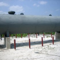 Zbiornik z powłoką Belzona 6111 (Liquid Anode) zapewniającą zabezpieczenie katodowe powierzchni metalowej