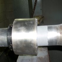 Naprawiony wał z ponownie zamontowanym łożyskiem