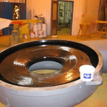 Korpus dmuchawy naprawiony z użyciem materiału Belzona 4341 (Magma CR4)