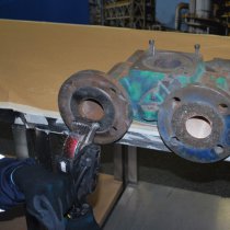 Przygotowanie powierzchni przylgowej kołnierza Przygotowanie powierzchni przylgowej kołnierza