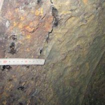 Ubytki metalu w skrzyni wodnej pod wpływem korozji