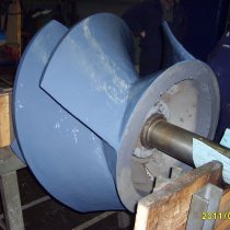 Zakończona naprawa po nałożeniu na wirnik powłoki podnoszącej sprawność i zabezpieczającej przed erozją