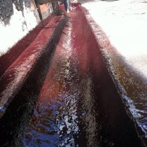 Beton odbudowany i zabezpieczony przed przyszłym oddziaływaniem kwasu