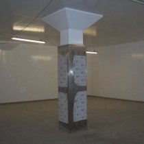 Ściany kuchni naprawione z użyciem materiału Belzona 4141 (Magma-Build) — wysoki poziom higieny uzyskano dzięki zastosowaniu materiału Belzona 5151 (Hi-Build Cladding)