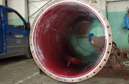 Produkt Belzona 4331 (Magma CR3) zastosowany w celu zabezpieczenia reaktora przed oddziaływaniem substancji chemicznych