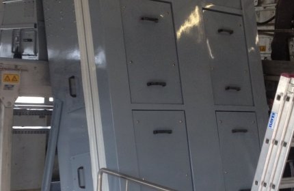 Obudowa kraty taśmowo-hakowej zabezpieczona powłoką Belzona 5111